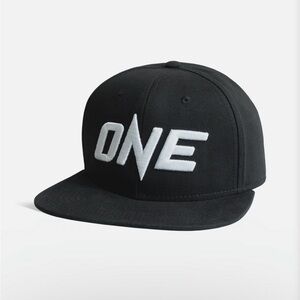 Black Snapback Cap with White ONE Logo NWT